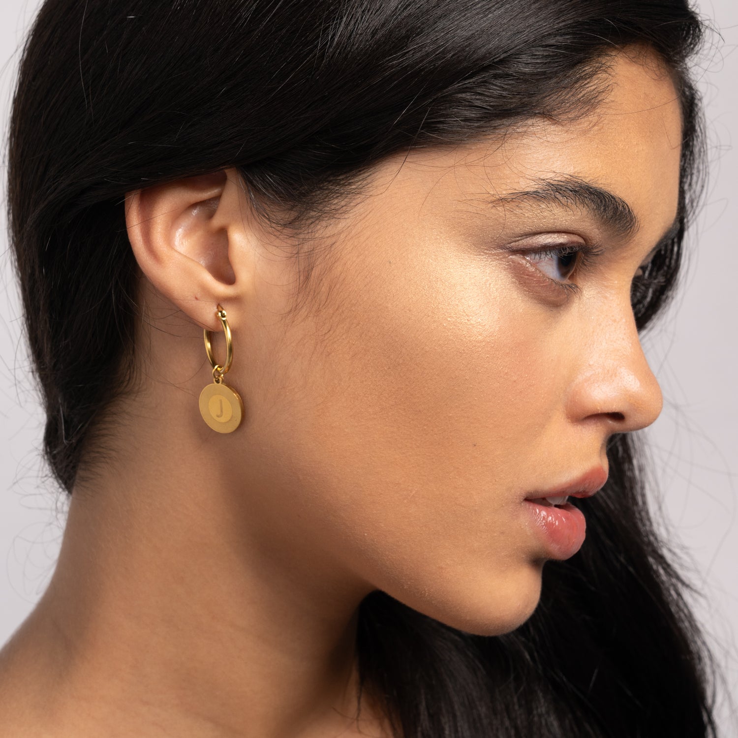 Boucles d'Oreilles Sunburst Initiales Personnalisées