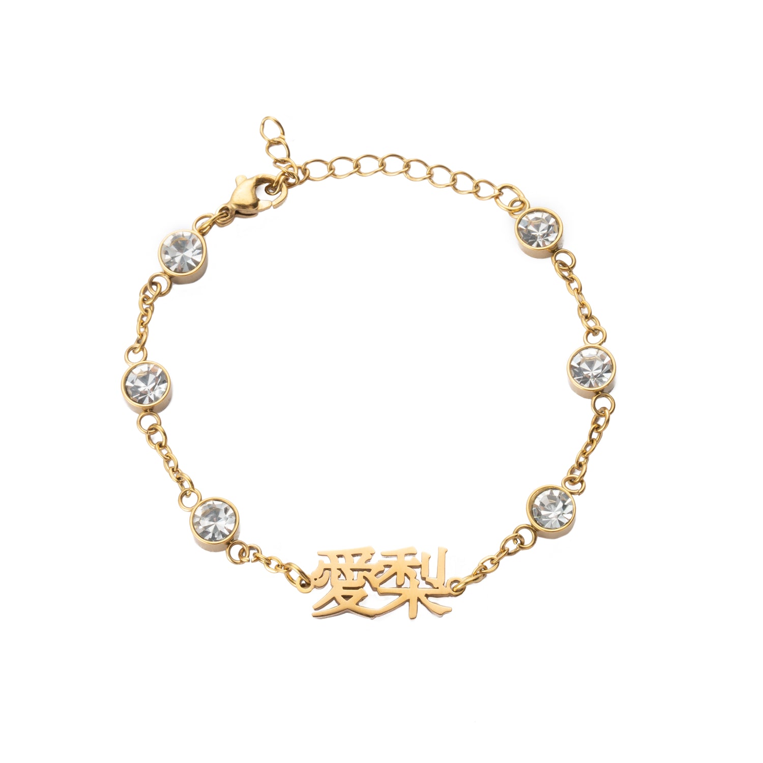 Bracelet Personnalisé avec Cristal En Japonais