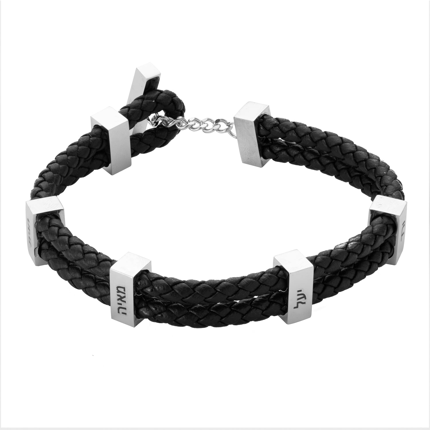 Bracelet Tressé Personnalisé Pour Homme En Hébreu