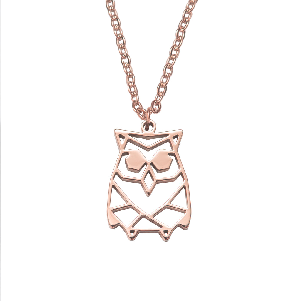 Collier Origami Hibou