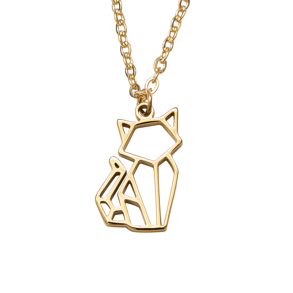 Collier Origami Chat