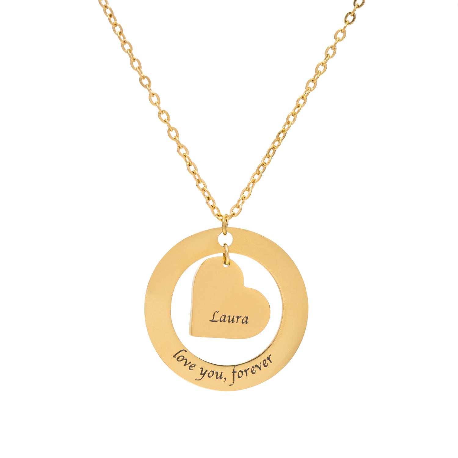 Pendentif Coeur Cerclé Personnalisé