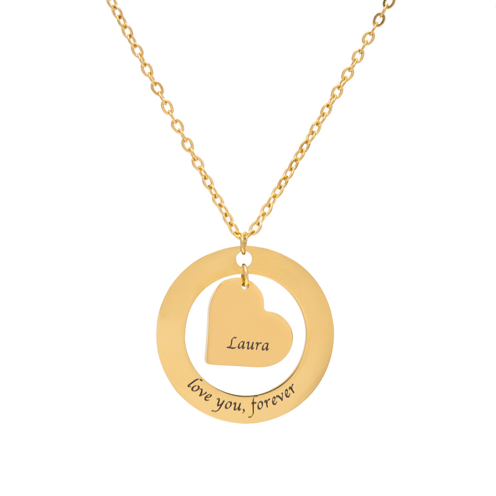 Pendentif Coeur Cerclé Personnalisé