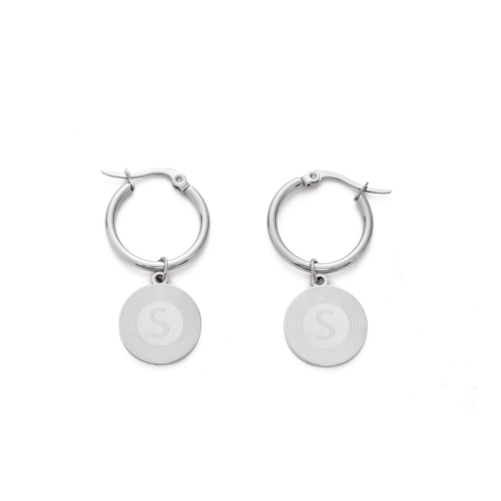 Boucles d'oreilles Initiales Sunburst