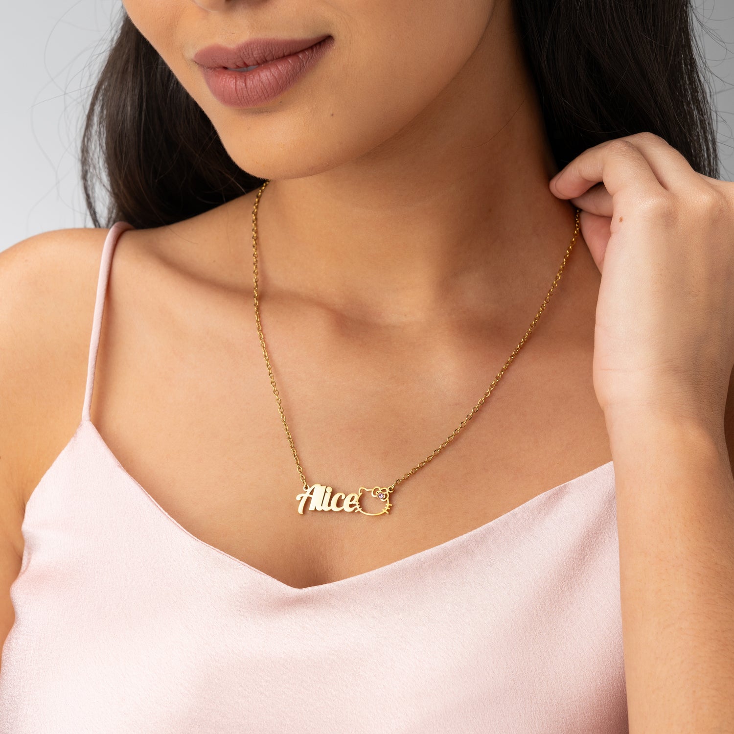 Collier Prénom Personnalisé Chat & Pierre