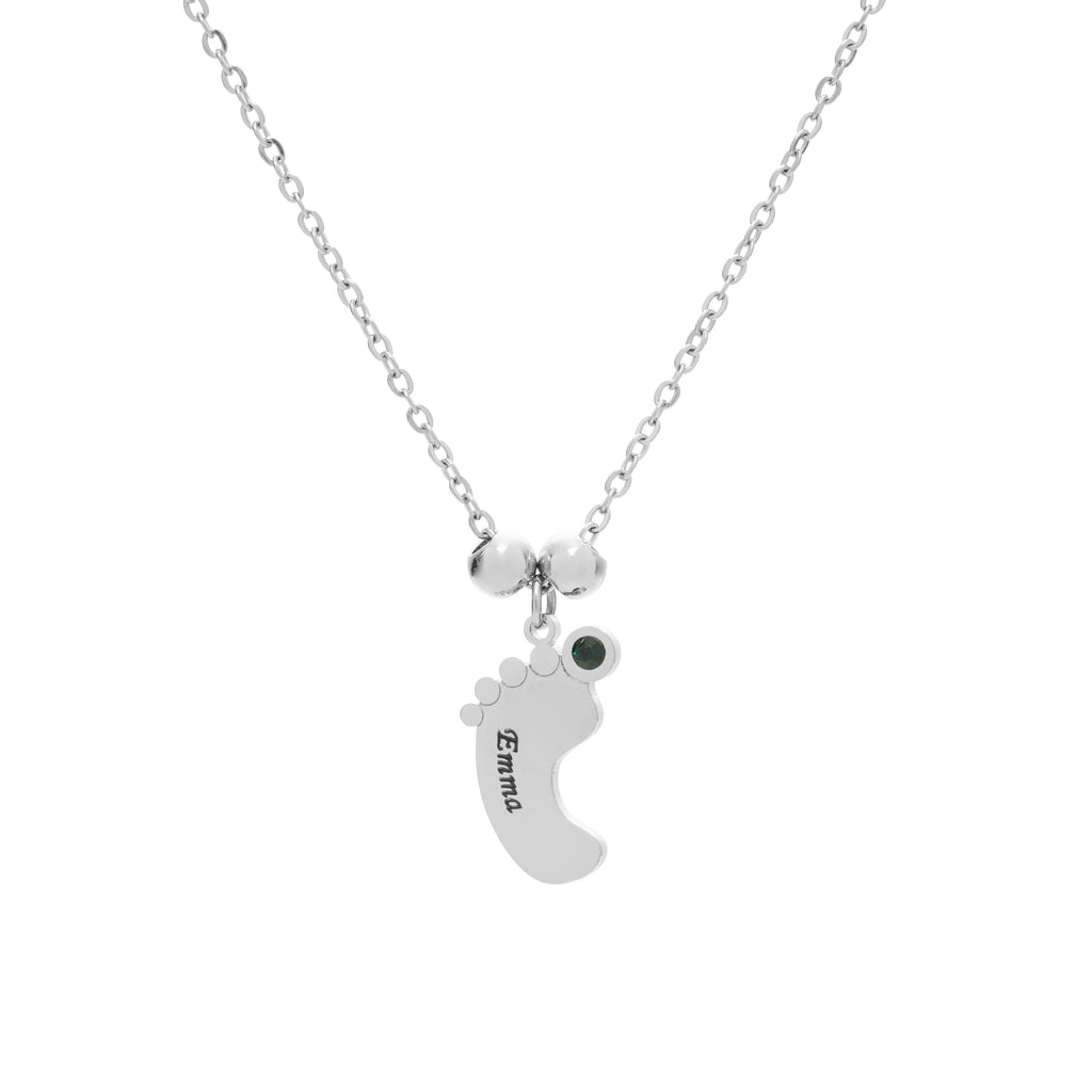 Collier Pendentif Pieds de bébé Personnalisables