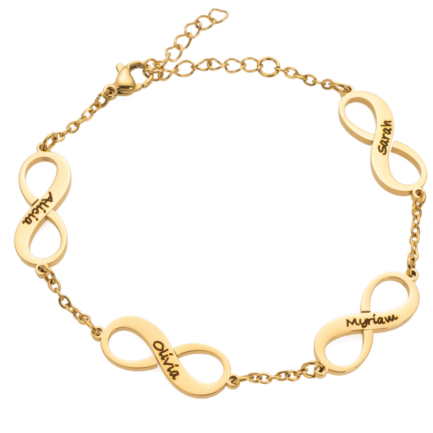 Bracelet Pendentifs Infinis Personnalisé