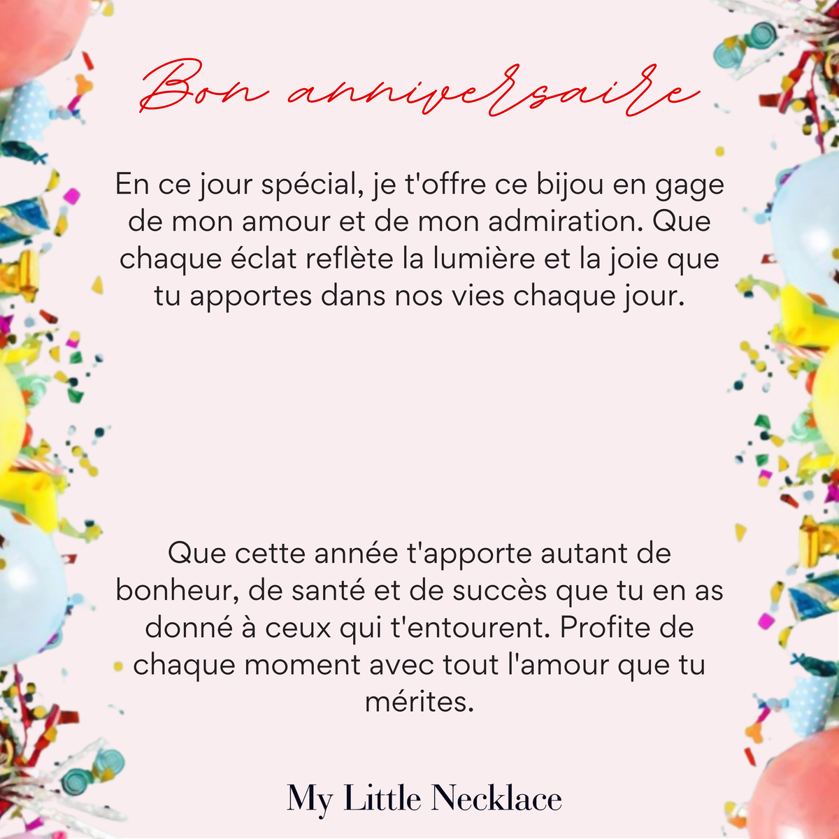 Emballage cadeau premium avec message