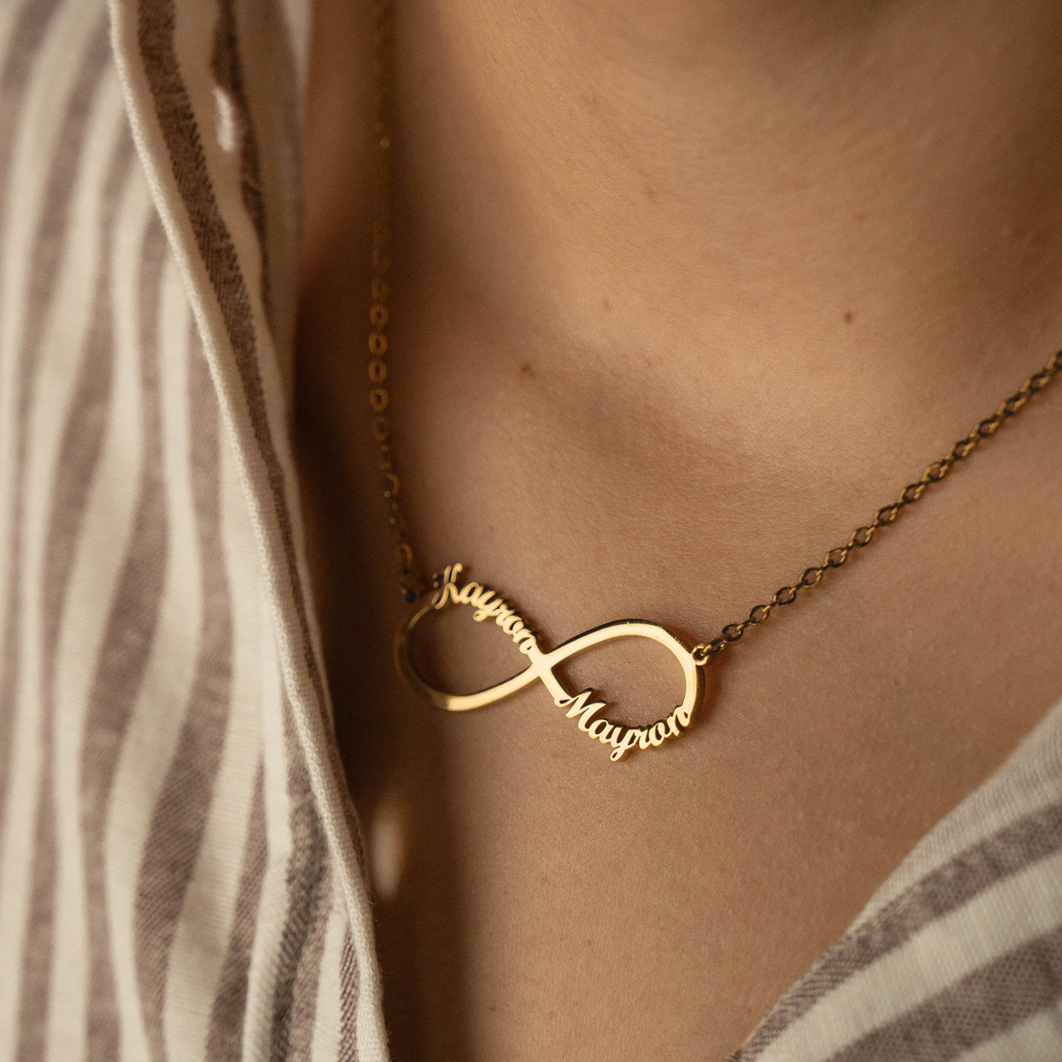 Collier Infini Personnalisé Deux Prénoms