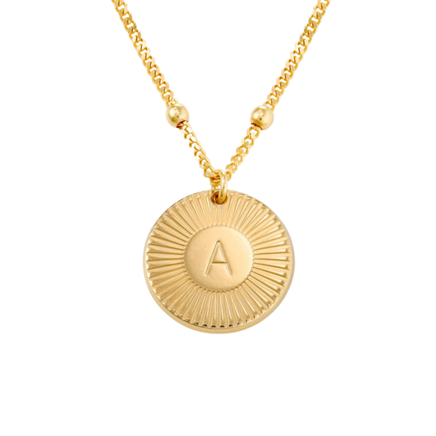 Collier Médaille Initiale Sunshine