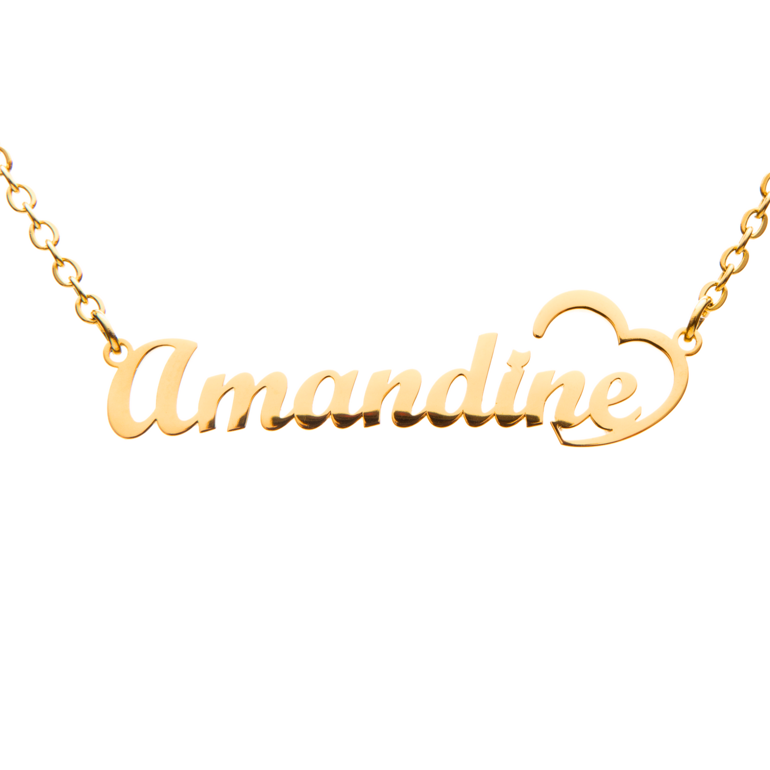 Collier Prénom Coeur Ciselé
