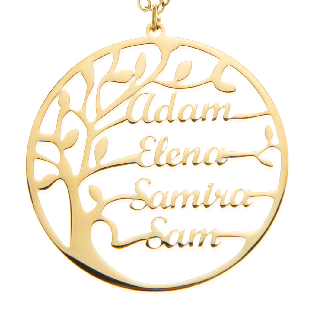 Collier Prénom Arbre Généalogique - Arbre de vie