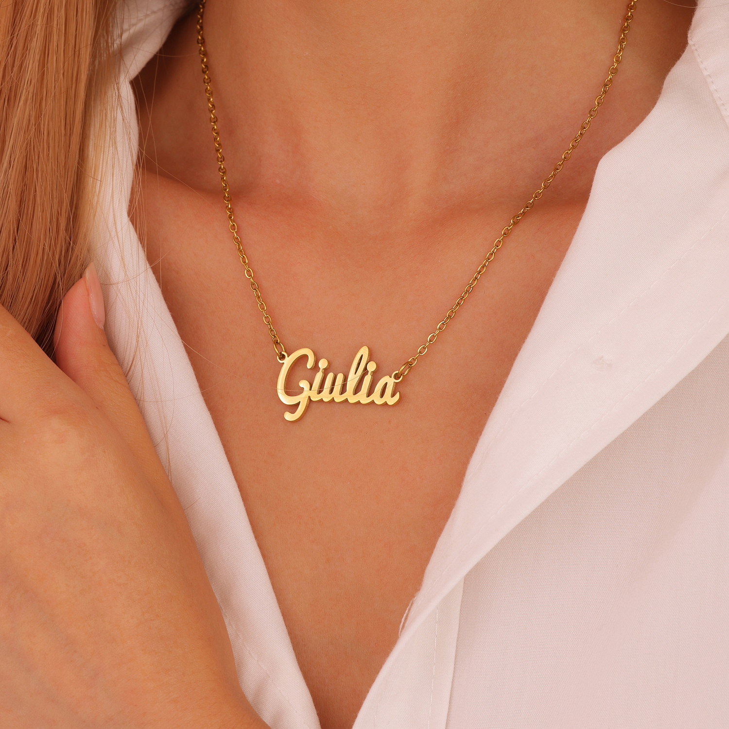 Collier Signature Cursive – Prénom Gravé