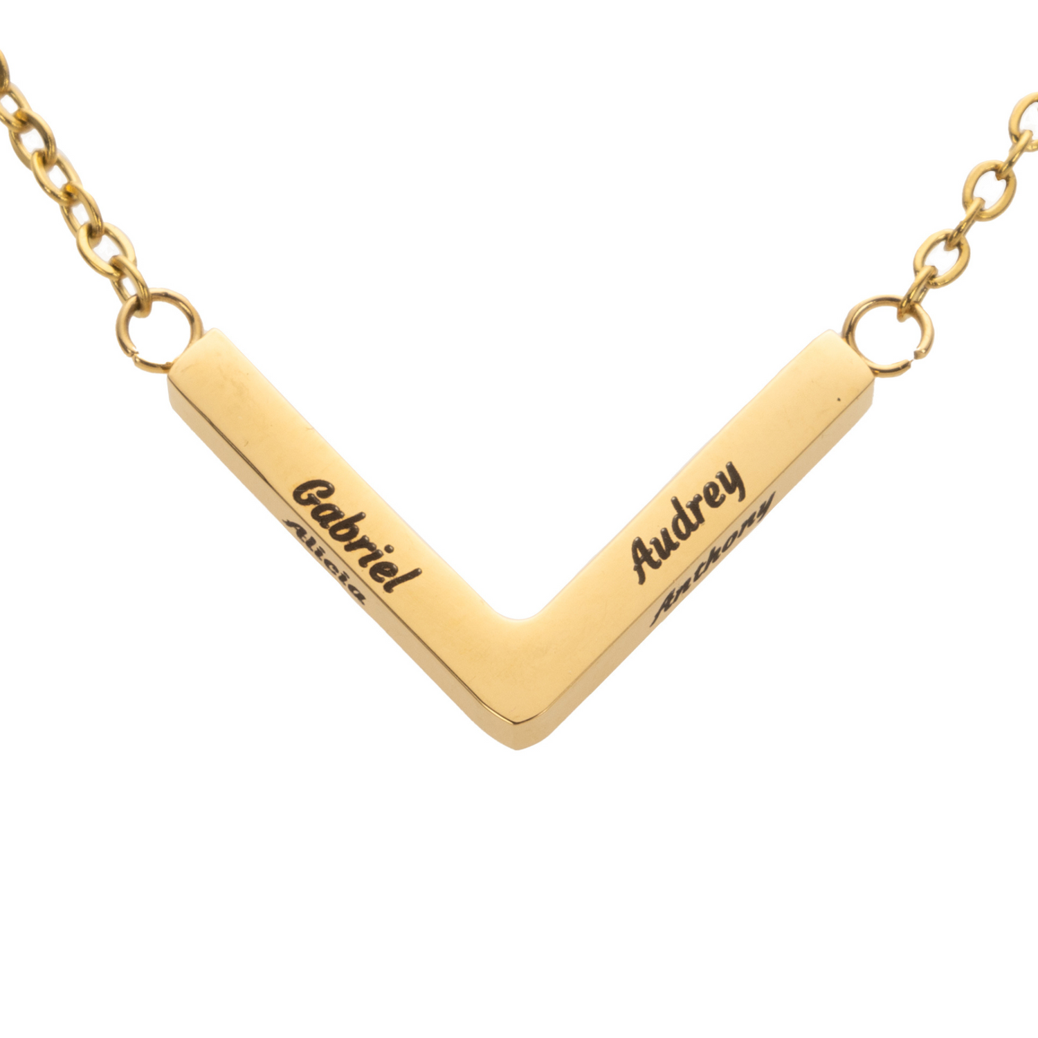 Collier Personnalisé Barre 4D en V