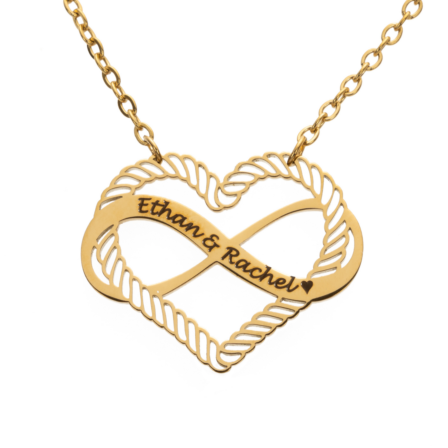 Pendentif Personnalisé Coeur Infini