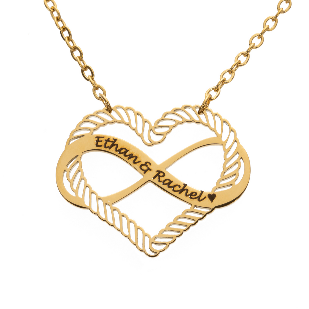 Pendentif Personnalisé Coeur Infini