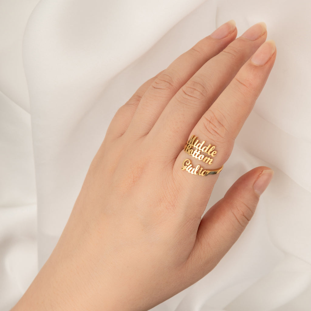 Bague personnalisable 3 prenoms deals
