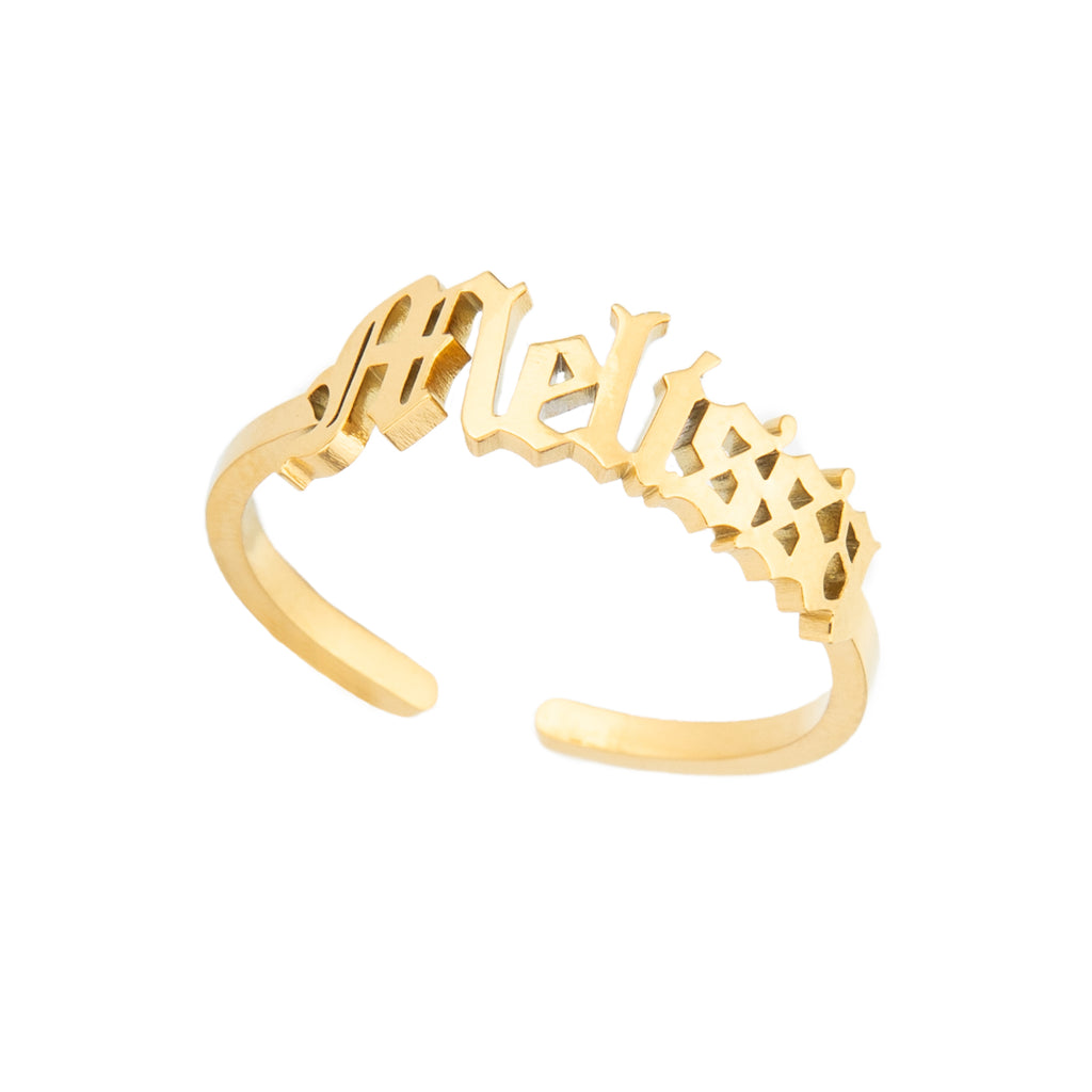 Bague Prénom Personnalisée Gothique