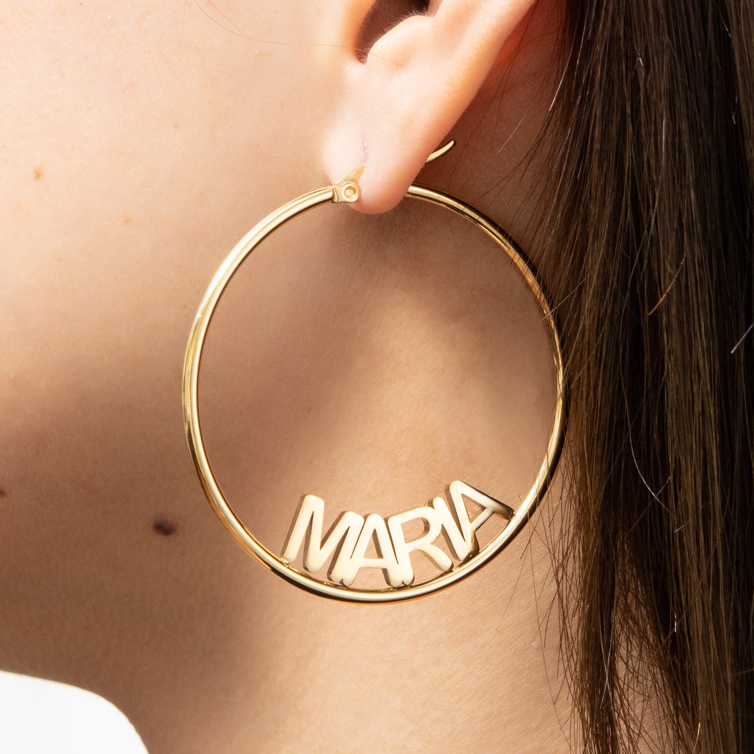 Boucles d'oreilles Créoles Fermées Personnalisées