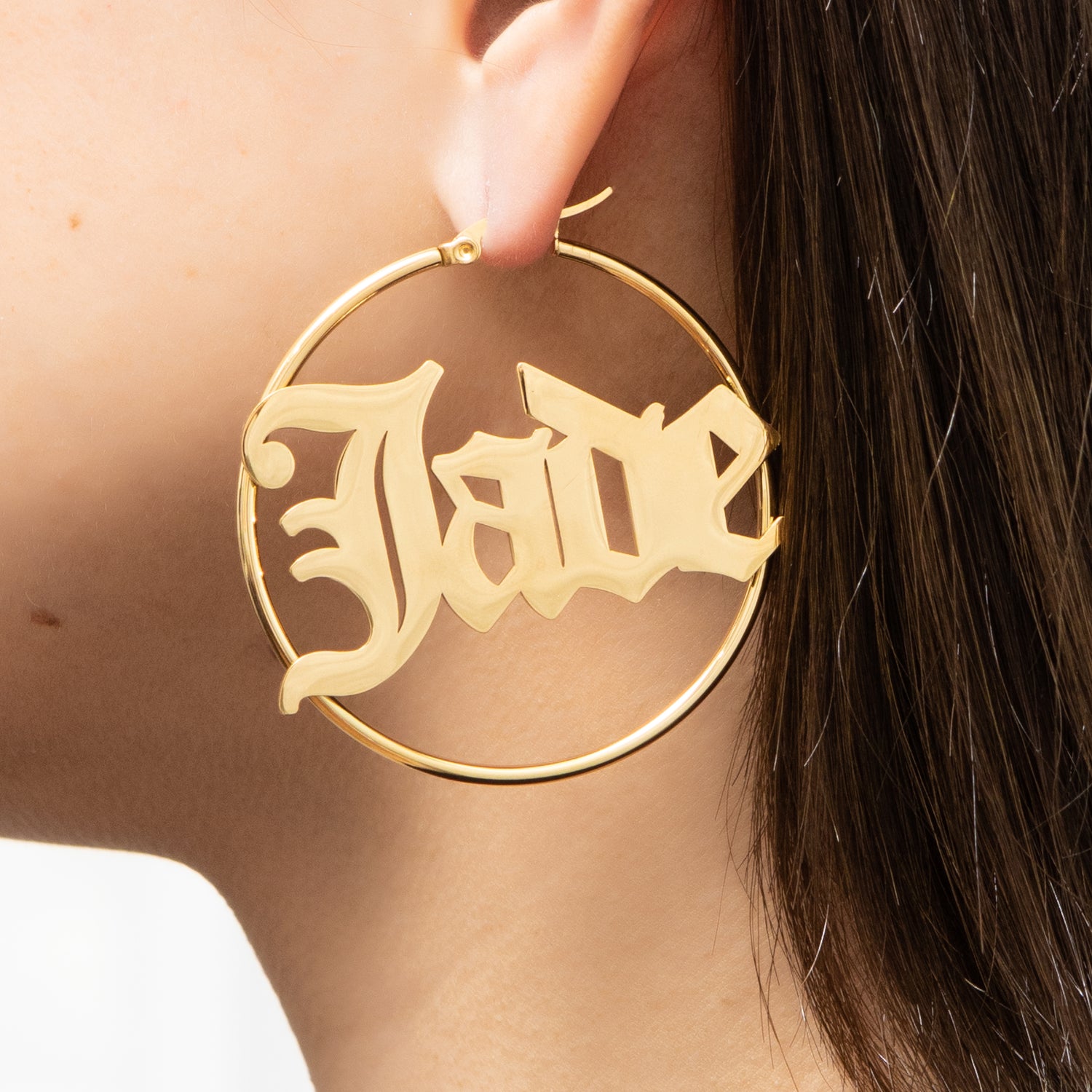 Boucles d'oreilles Créoles Gothic Personnalisés