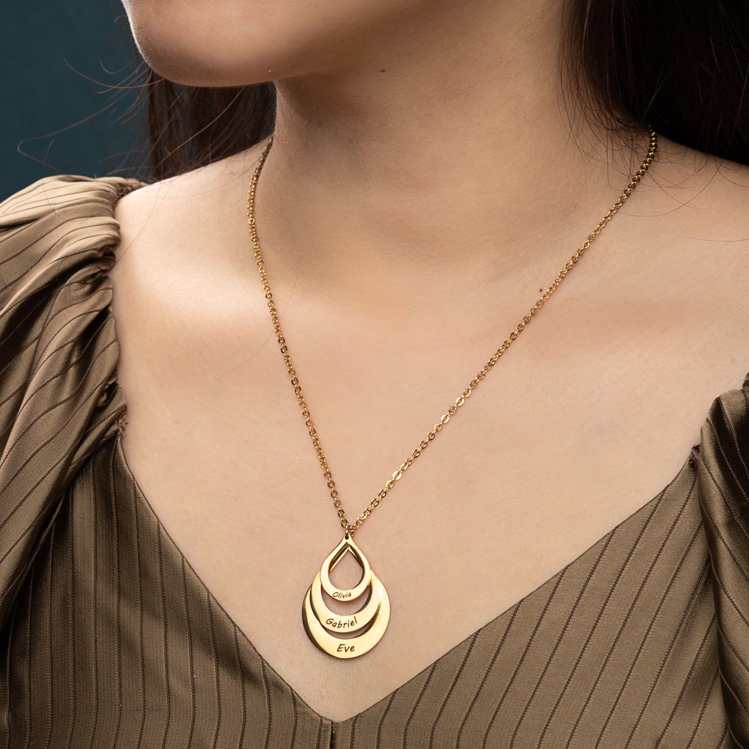 Collier Gouttes 1 à 3 Prénoms