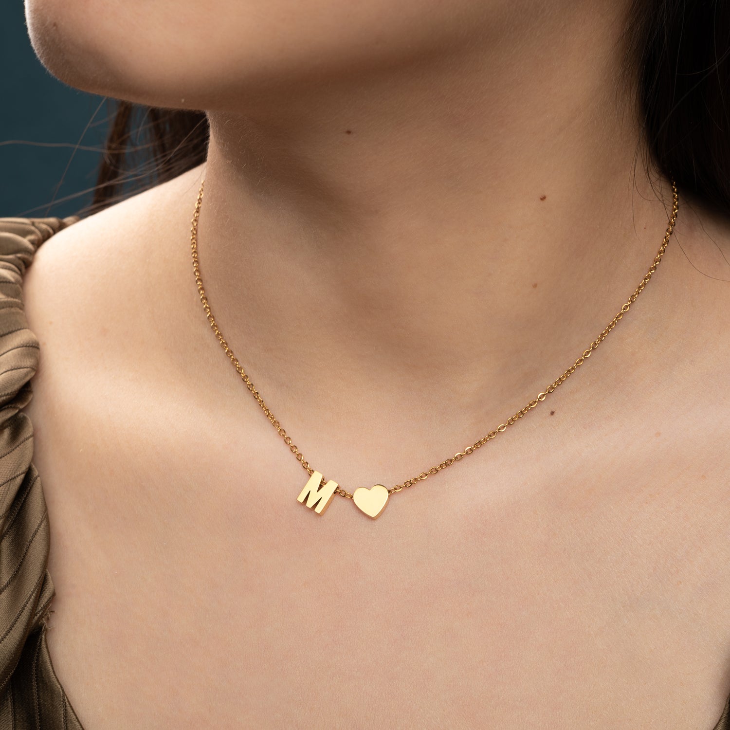 Collier Coeur Initiale Personnalisée