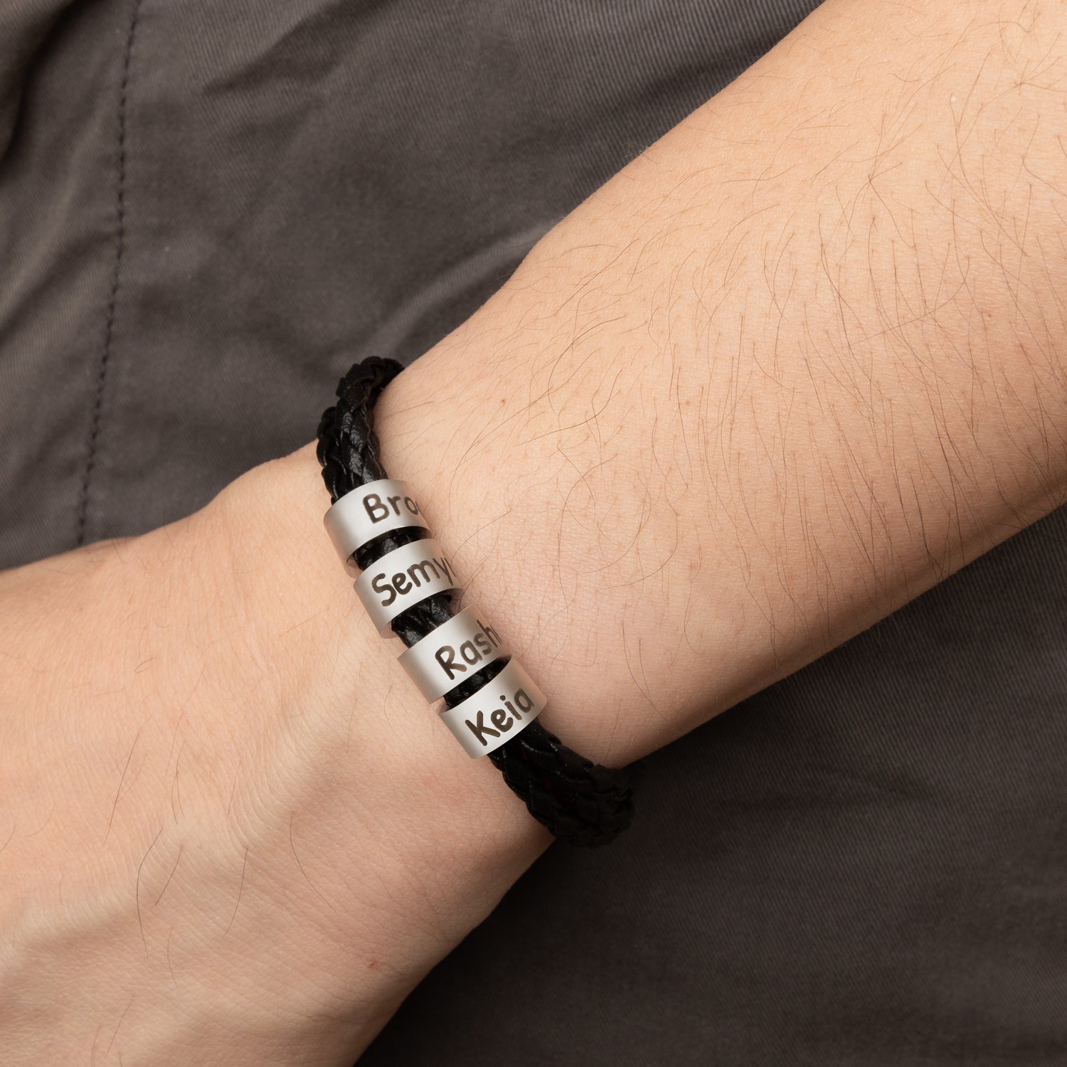 Bracelet Homme Simili-Cuir Élégance Personnalisé