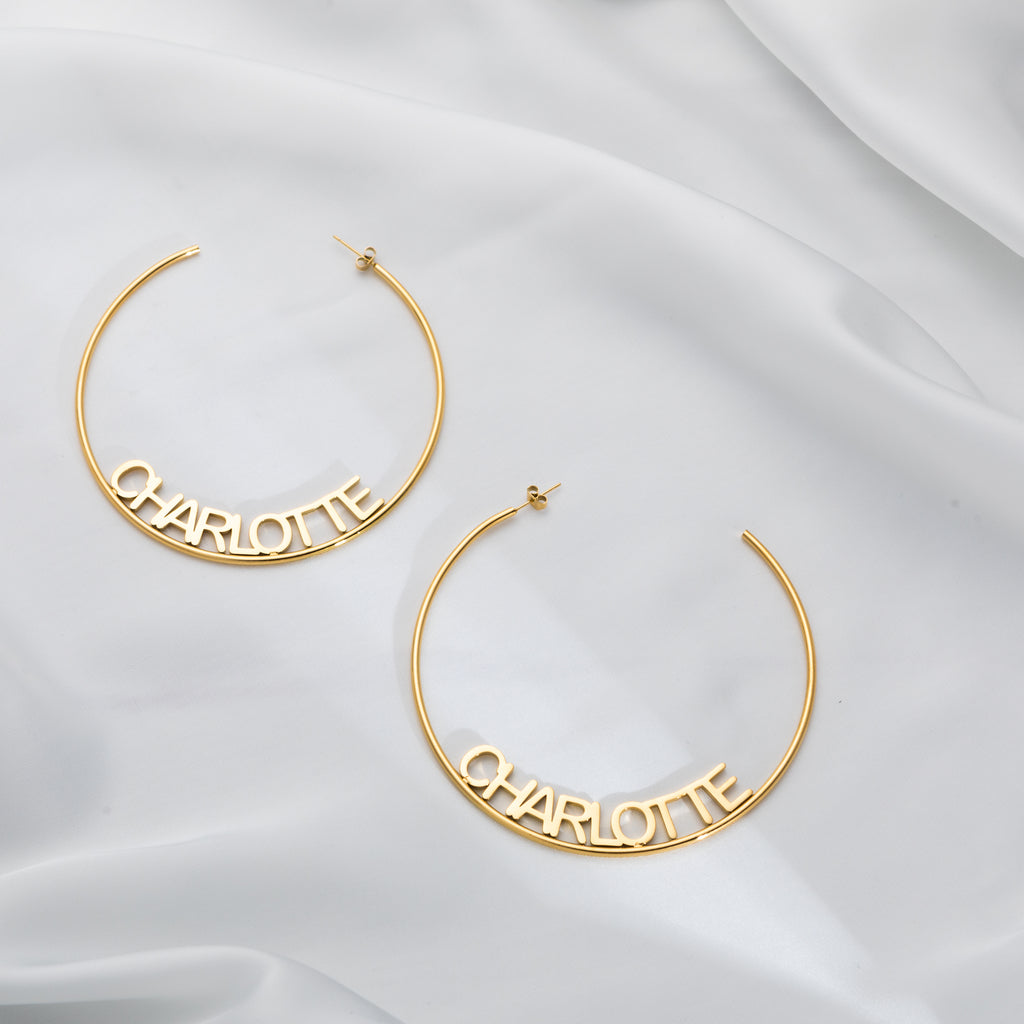 Boucles d'oreilles Créoles Ouvertes Personnalisables