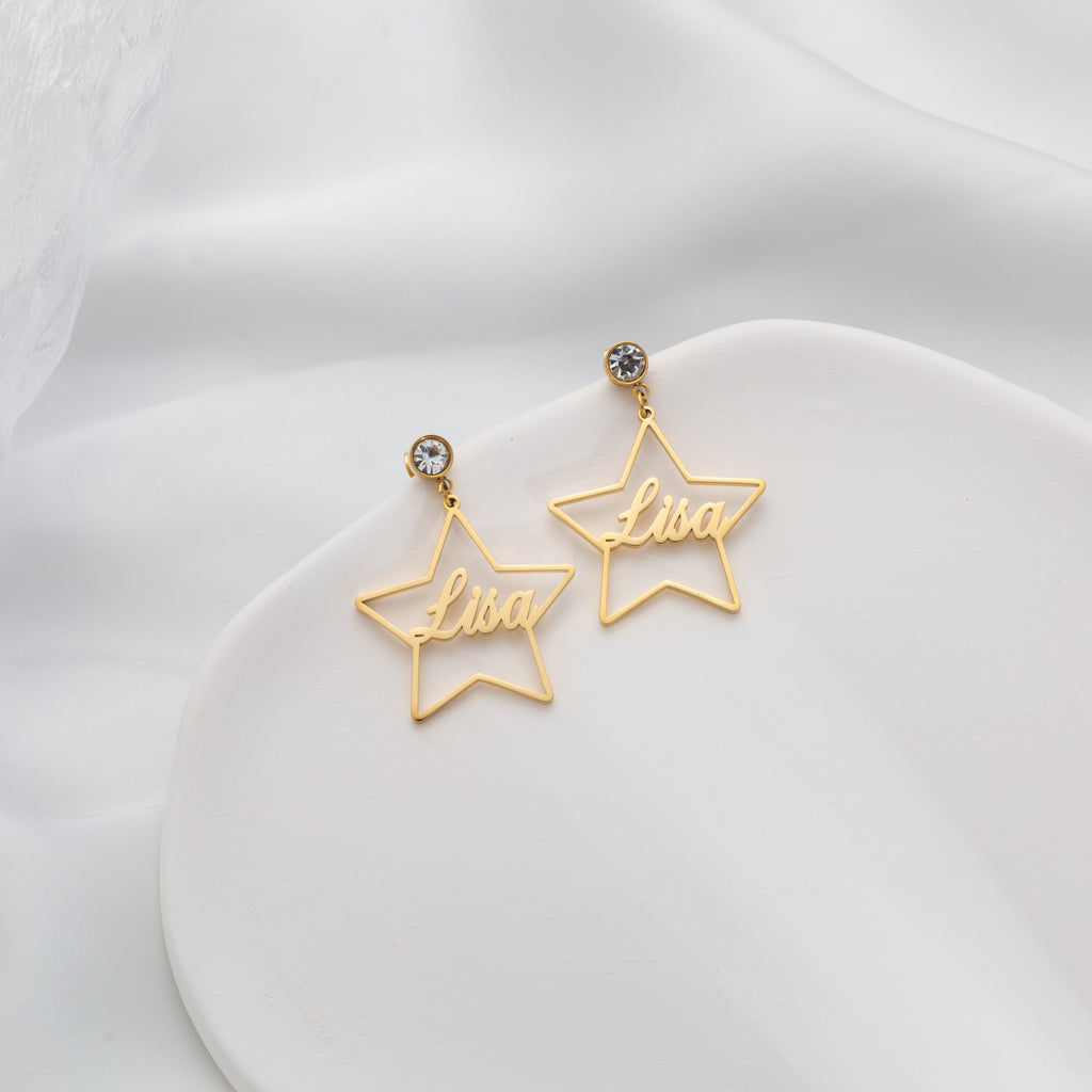 Boucles d'oreilles Étoiles Personnalisable