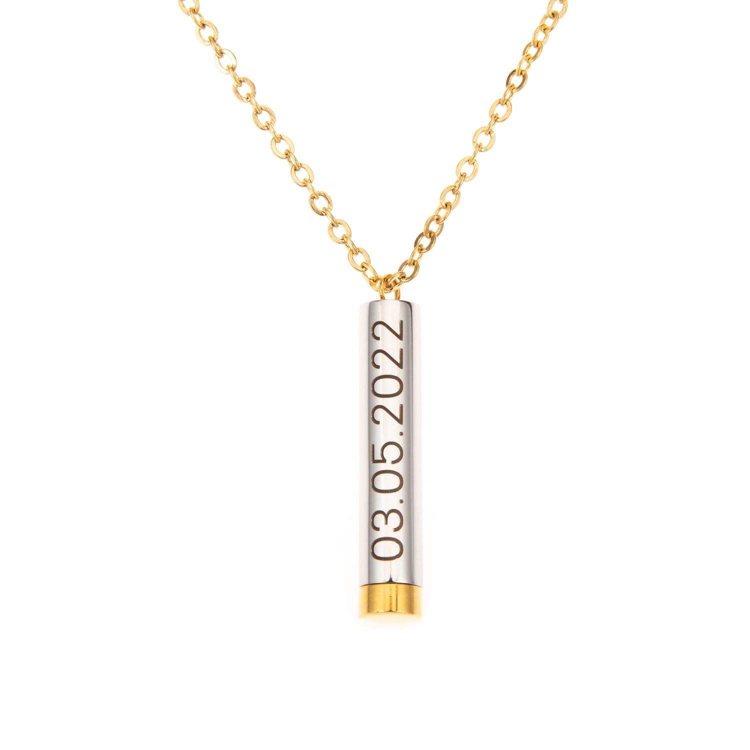 Collier Barre Ronde Message Caché