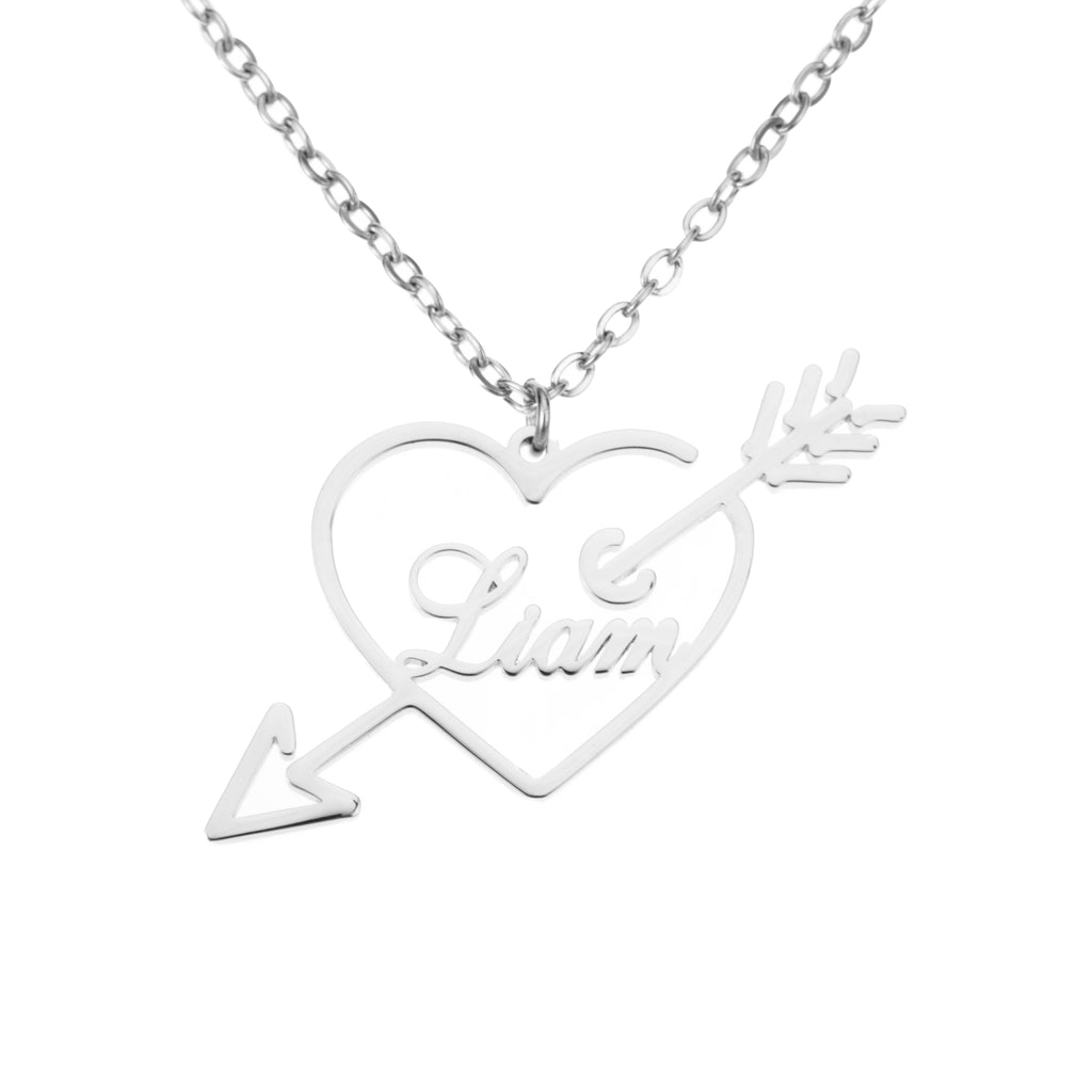 Collier Personnalisé Prénom Flèche & Coeur