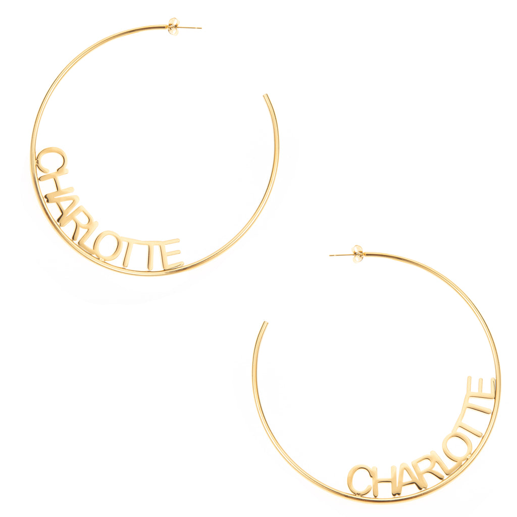 Boucles d'oreilles Créoles Ouvertes Personnalisées