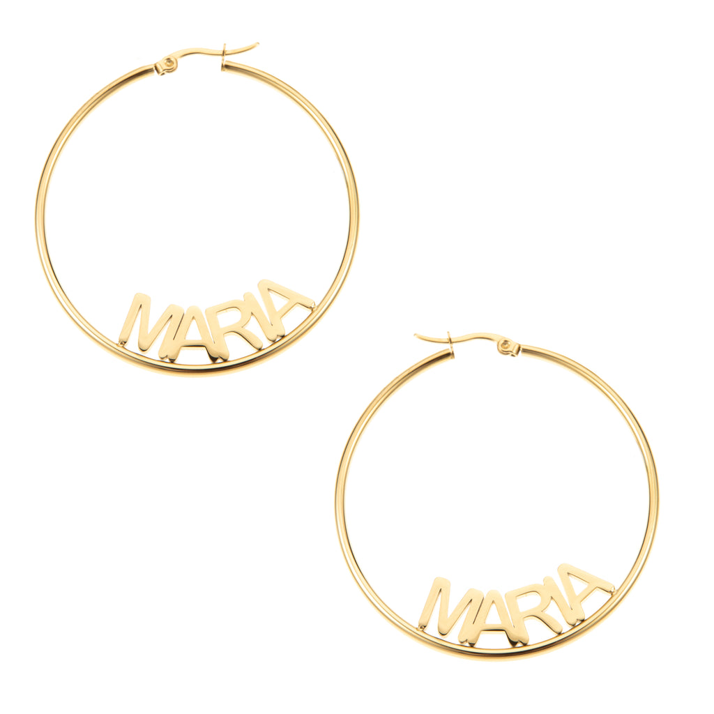 Boucles d'oreilles Créoles Fermées Personnalisées