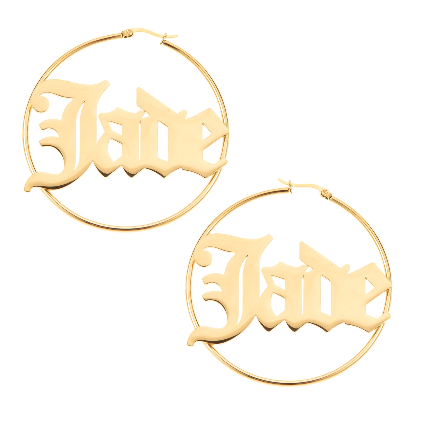 Boucles d'oreilles Créoles Gothic Personnalisés