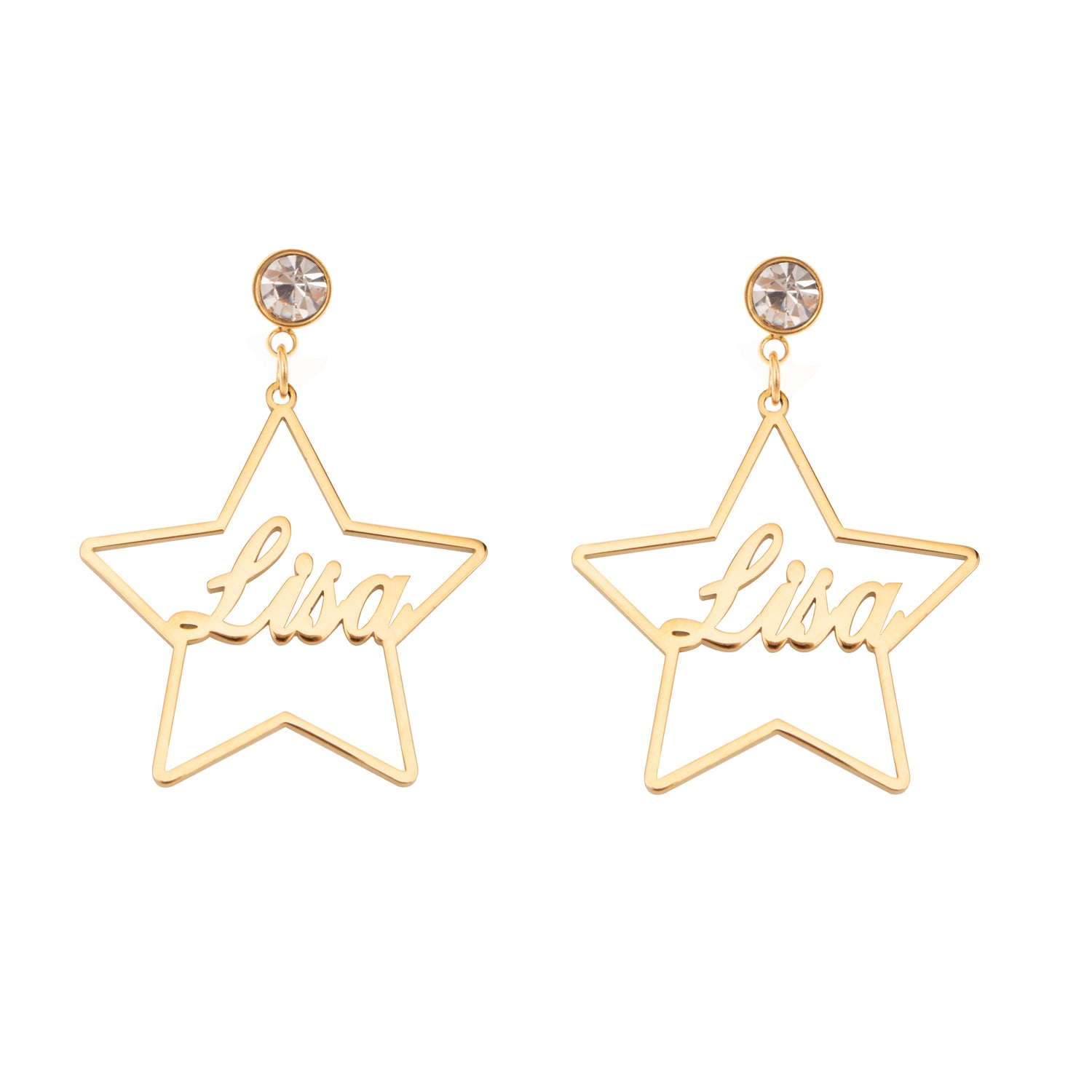 Boucles d'oreilles Étoiles Personnalisées