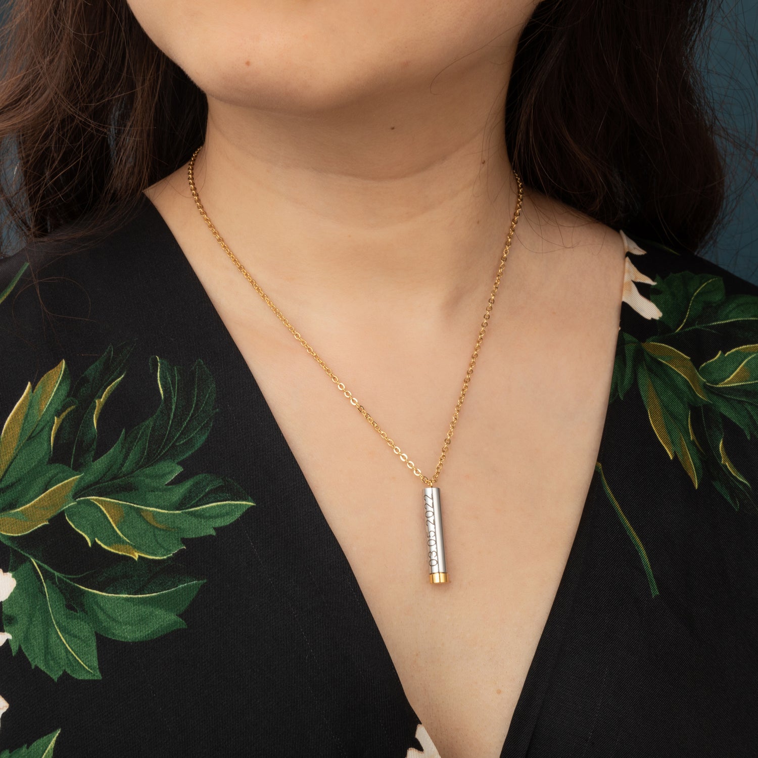Collier Barre Ronde Message Caché