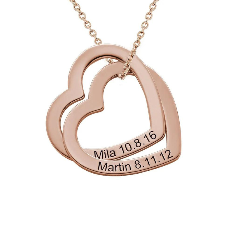 Collier Coeurs Entrelacés