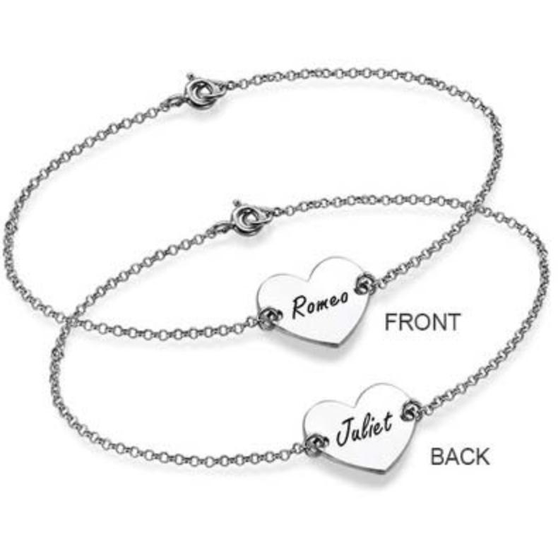 Bracelet Coeur Personnalisée Couple