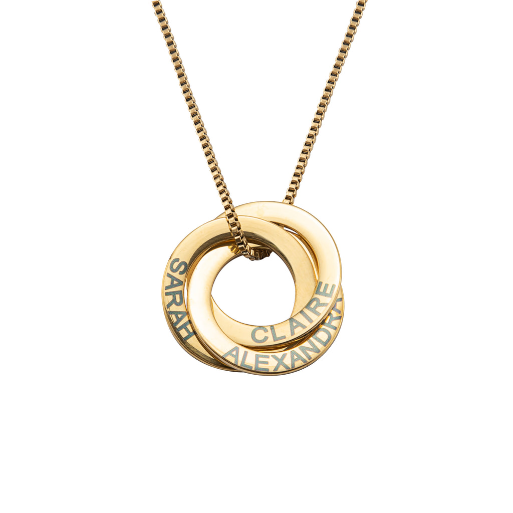 Collier Personnalisé Anneaux entrelacés