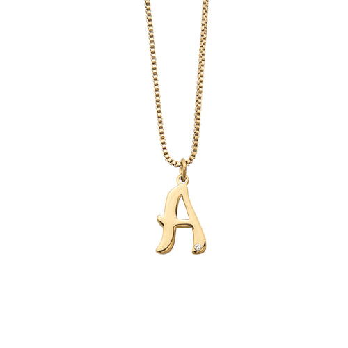 Collier Initiale Personnalisable avec Diamant