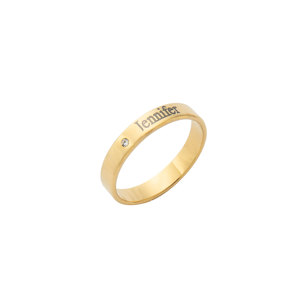 Bague Prénom avec Diamant de Naissance