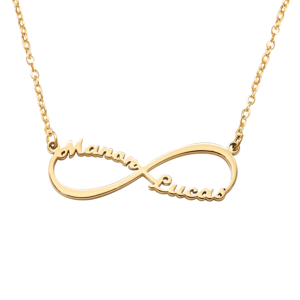 Collier Infini Personnalisé Deux Prénoms