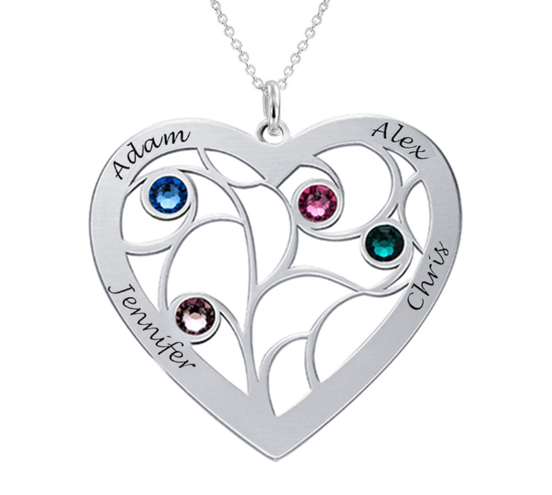 Collier Coeur et Pierre de Naissance