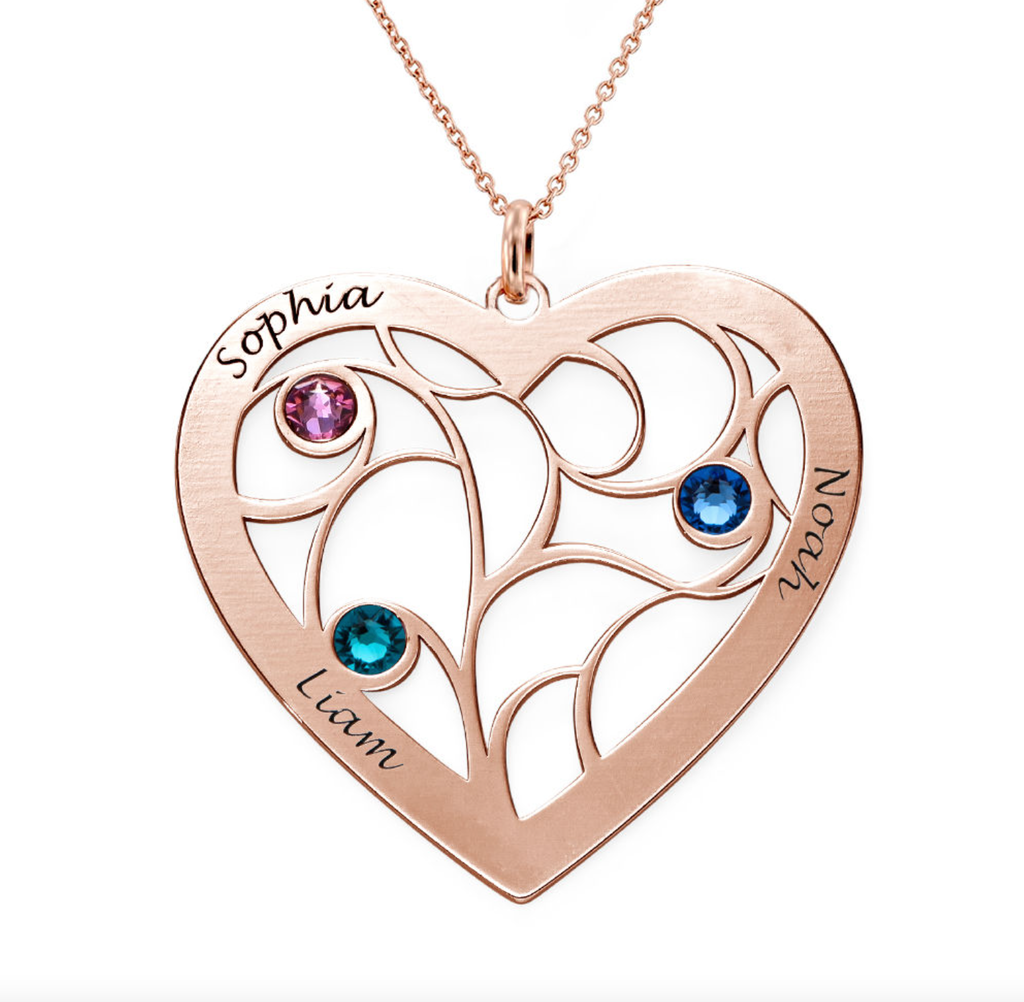 Collier Coeur et Pierre de Naissance