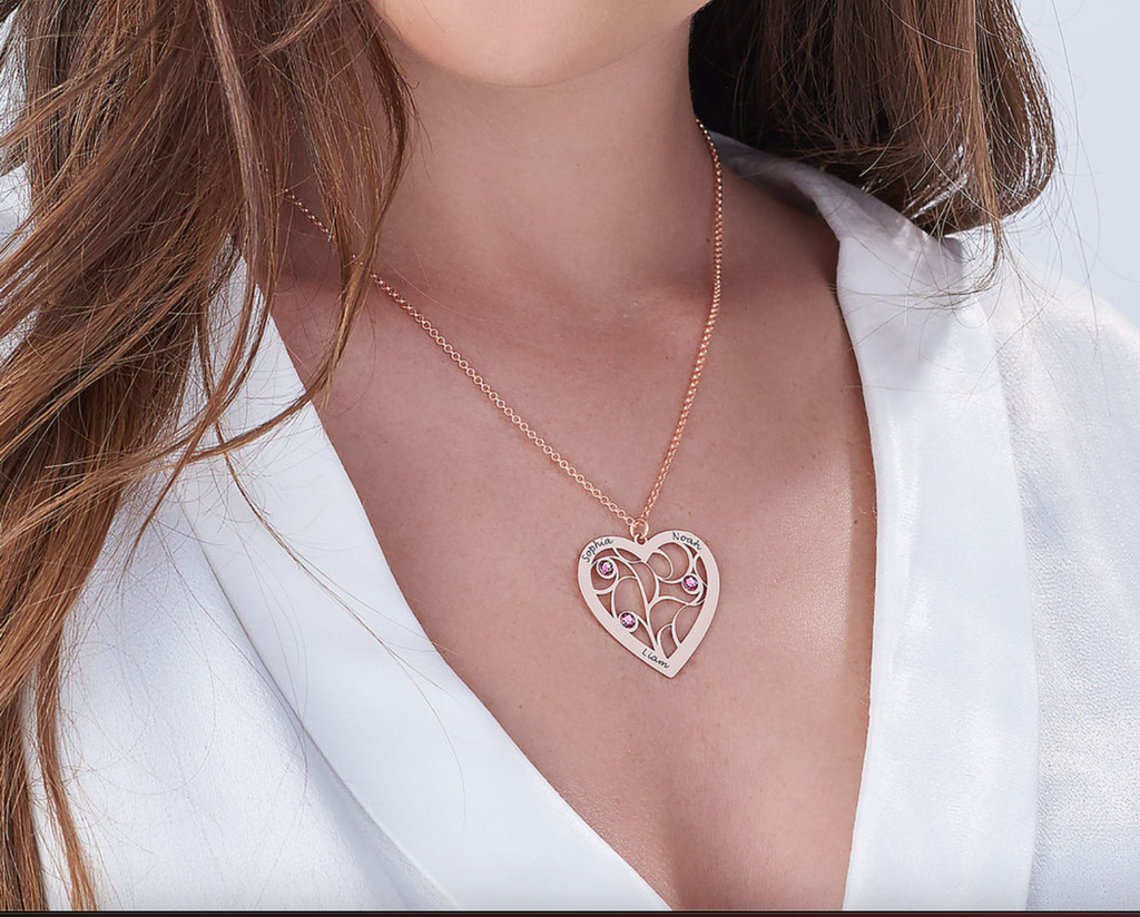 Collier Coeur et Pierre de Naissance