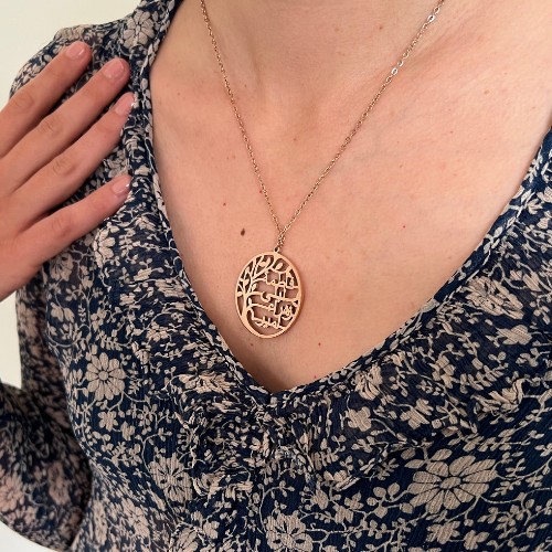 Collier Prénoms Arabe Arbre Généalogique - Arbre de Vie
