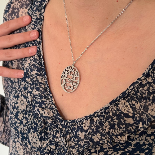 Collier Prénoms Arabe Arbre Généalogique - Arbre de Vie