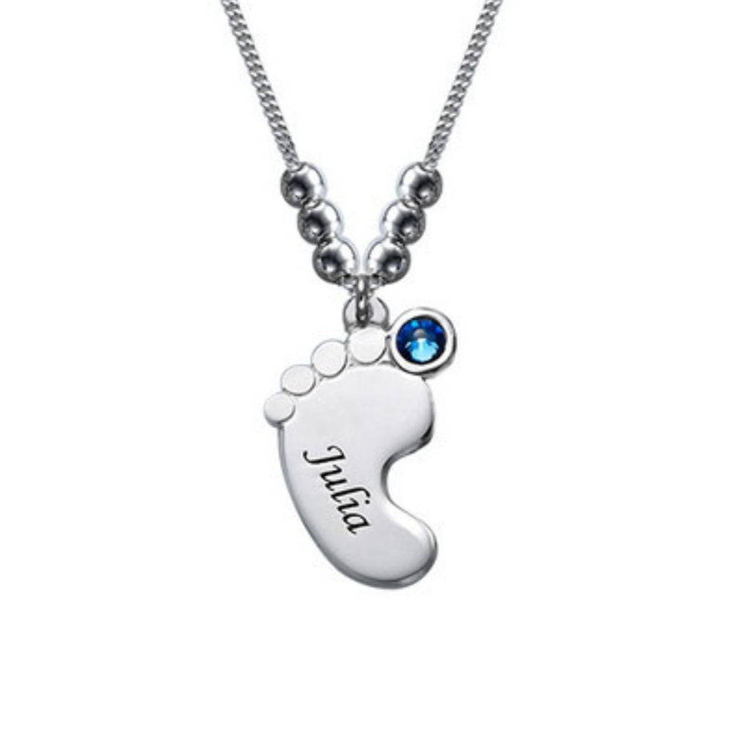 Collier Pendentif Pieds de bébé Personnalisables